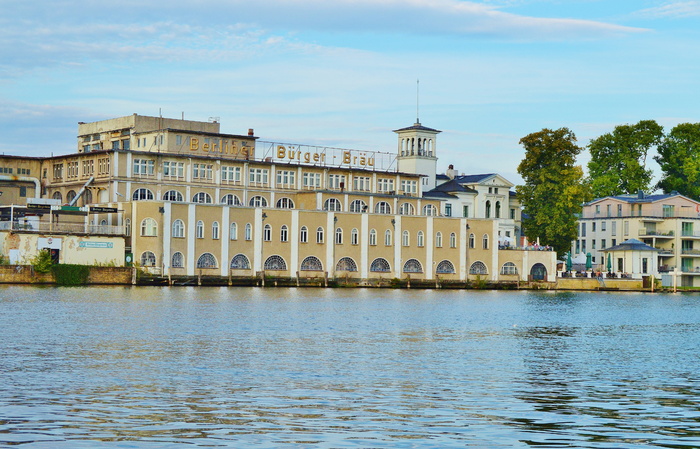 餐厅，brauhaus，历史，传统餐厅，柏林市民bräu，friedrichshagen，建筑，河流