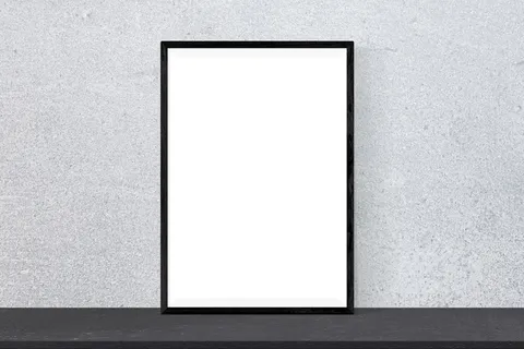 无标题, 海报, 样机, 框架, 演示文稿, 办公桌, 室内, 模拟
