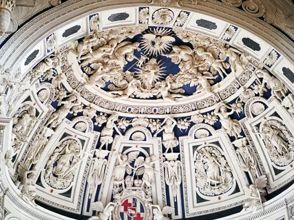 特里尔，大教堂，西唱诗堂，天花板浮雕，巴洛克，灰泥，灰泥作品，白色