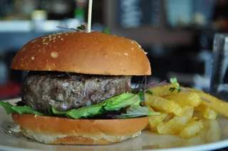 特写，摄影，汉堡包，薯条，汉堡，食物，小吃，快餐