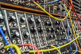 穆格，合成器，合成器，电子，音乐，音频，声音，电线