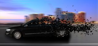 汽车、解体、分解、帕萨特、机动车、运输方式、运输、天空