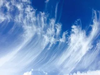 卷云，云，蓝色，背景，天空，晴朗，卷云，美丽