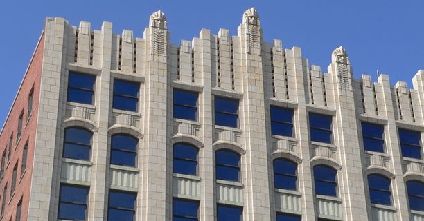 badgerow，建筑，苏城，爱荷华州，上部，角落，外部，窗户