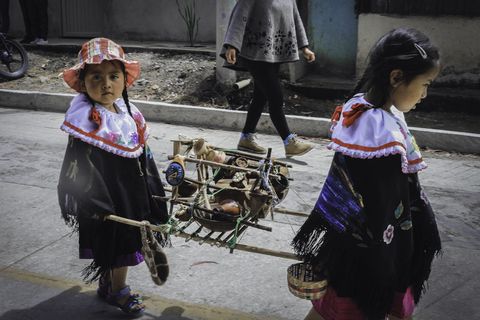 哥伦比亚、坎巴尔、儿童、社区、妇女、儿童、土著、印第安人