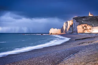 身体，水，白天，etretat，诺曼底，海滩，悬崖，云