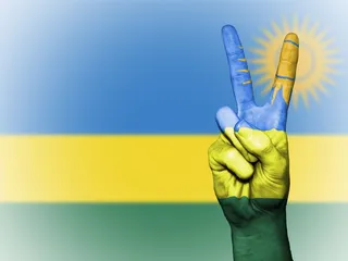 卢旺达, 和平, 手, 国家, 背景, 旗帜, 颜色, 国家