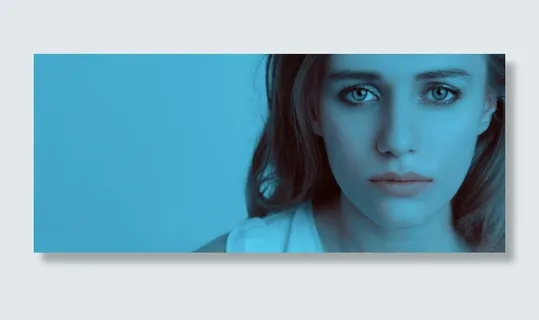 女人，穿着，白色，衬衫，蓝色，背景，悲伤的女孩，哭泣的女孩