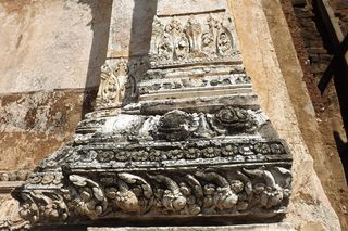 灰泥，wat mahathat lopburi，lop buri，建筑结构，过去，建筑，历史，艺术和工艺