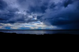 海、自然、天空、海滩、云、多云、黑暗、环境