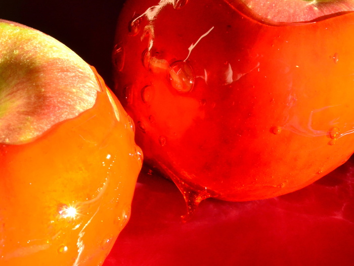 糖果，苹果，收获，秋天，节日，红色，水果，甜点