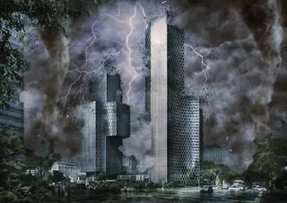 数字艺术、城市、城市、摩天大楼、建筑、建筑、街道