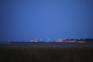 晚上, 端口, 旺格鲁格, 灯火, 蓝色, 没有人, 户外, 行业