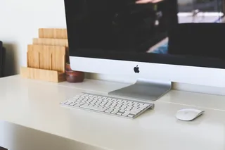 苹果, 清洁, 电脑, 办公桌, 家庭办公室, imac, 键盘, 魔术鼠标