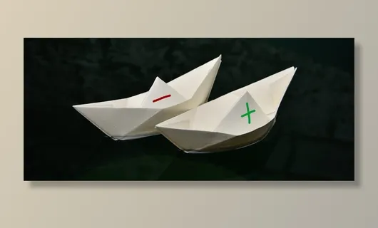 白色，纸船，车身，水，纸船，纸，折叠