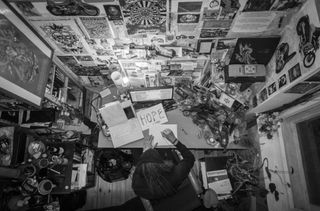 黑白相间，艺术家，工作，艺术，绘画，爱好，创造力，人