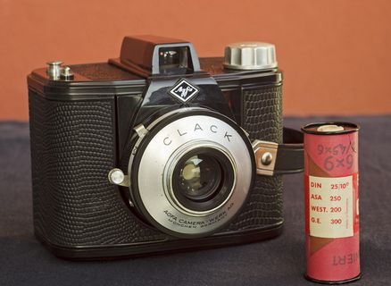 照相机，德国制造，agfa clack，卷式胶卷，怀旧，120胶卷，经典，时髦