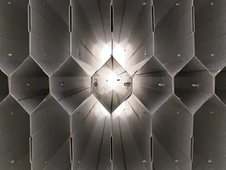 巴西，centro cívico，河马尔。爱马仕, 金属, 图案, 室内, 天花板, 没有人