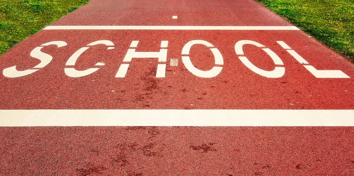 学校，文字，文字，街道，交通，警报，交通警报，警告