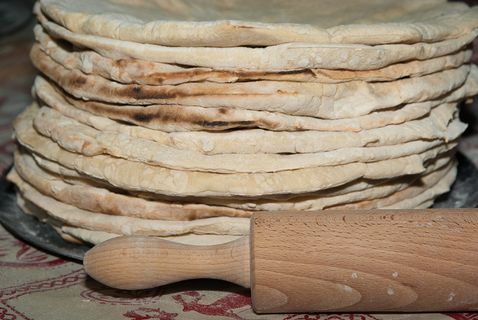 特写、照片、烘焙、糕点、棕色、滚动、别针、披萨