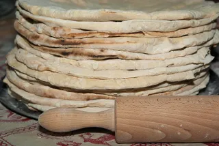 特写、照片、烘焙、糕点、棕色、滚动、别针、披萨