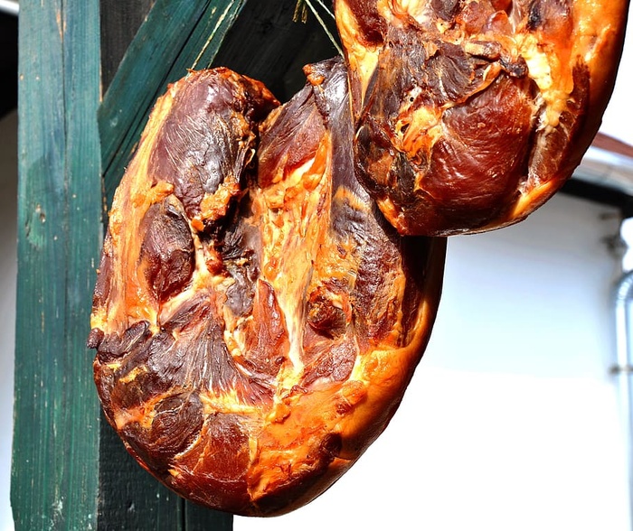 烟熏肉、火腿、食品、食品和饮料、新鲜度、肉、特写、静物画