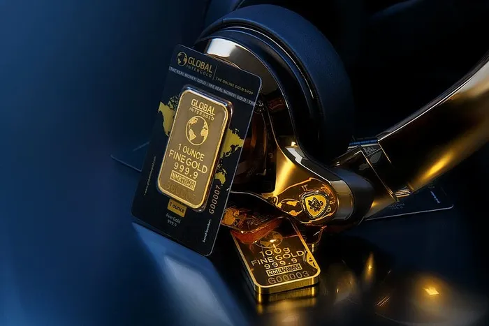 黄金、贴纸、设计、盎司、闪亮、技术、摄影棚拍摄、室内