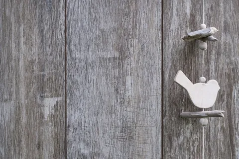 灰色,风铃,表面,背景,木材,鸟,邀请,优惠券 灰色,风铃,表面,背景,木材,鸟,邀请,优惠券