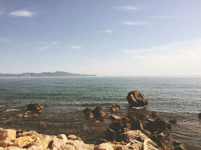 海，海洋，水，波浪，自然，岩石，海岸，地平线