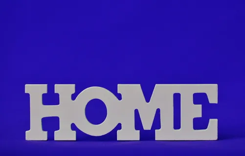 家，在家，运气，放松，蓝色，彩色背景，工作室拍摄，解决方案