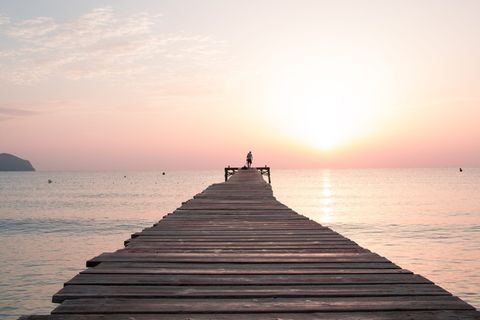 西班牙，阿尔库迪亚，桥，码头，人，人，摄影师，水