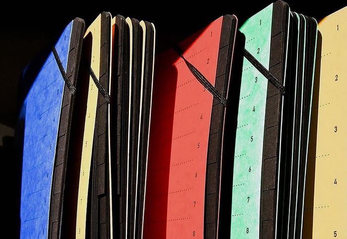 办公室、规章、纸张、纸质商品、文件夹、地图、彩色、快速订书机