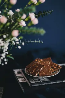 合上一块坚果巧克力 合上一块坚果巧克力