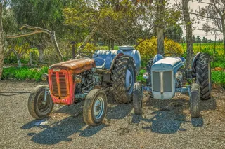 拖拉机、农业、农场、旧拖拉机、设备、机器、农村拖拉机、树木