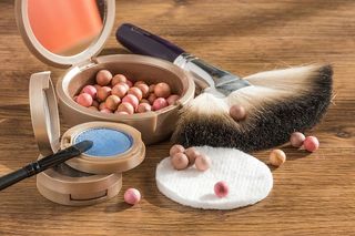 采购产品分类，化妆包，棕色，木制，桌子，化妆品，化妆品，粉末