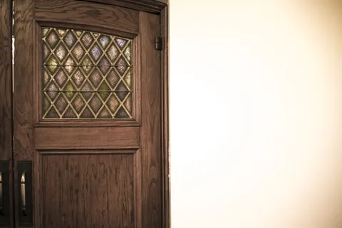 门，教堂，旧，避难所，秋千，把手，玻璃，着色