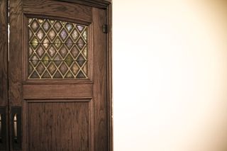 门，教堂，旧，避难所，秋千，把手，玻璃，着色