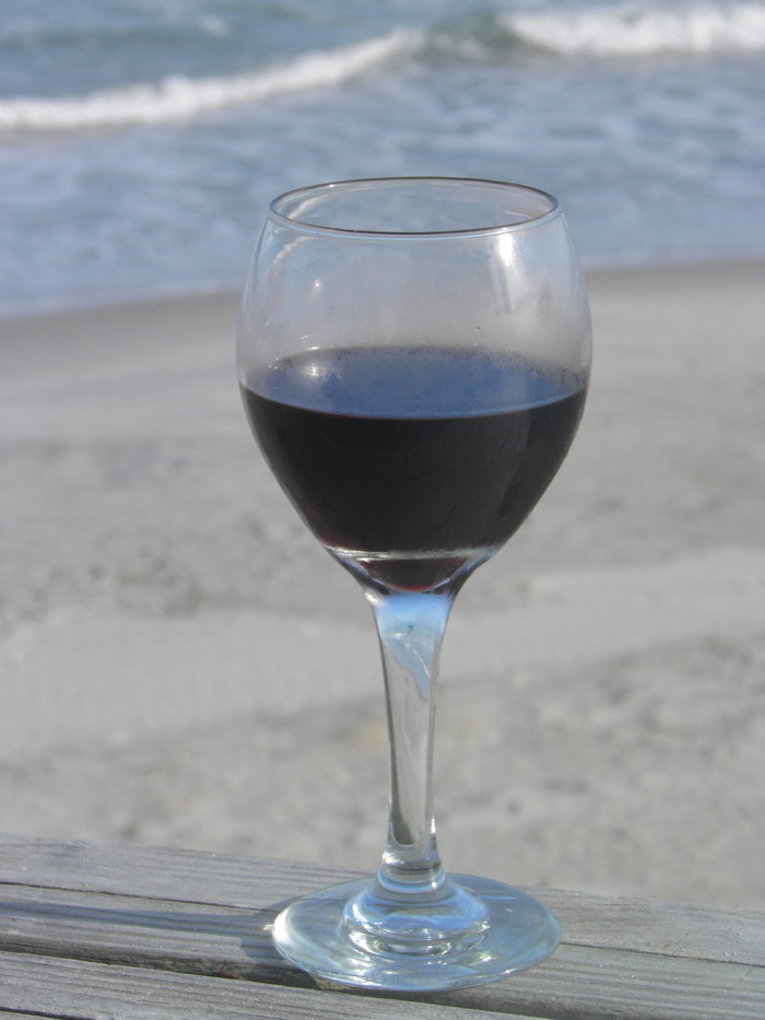 美国，topsail海滩，葡萄酒，葡萄酒杯，海滩，红酒，饮料，玻璃