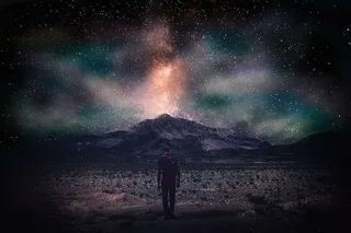 天空，天文学，月亮，风景，全景，自然，户外，黑暗