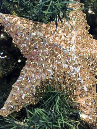 星星，圣诞节，装饰品，节日，冷杉，灯，圣诞快乐，冬天