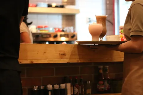 服务员, 盘子, 咖啡, 年份, 服务员与盘子, 消息, 饮料, 表