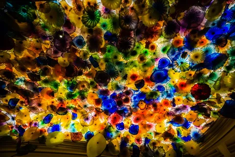 吹制玻璃,拉斯维加斯,Chihuly,玻璃,天花板,多色,抽象,背景 吹制玻璃,拉斯维加斯,Chihuly,玻璃,天花板,多色,抽象,背景