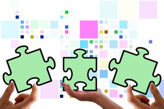 拼图、共享、项目、组合、团队、团队、组合、合作