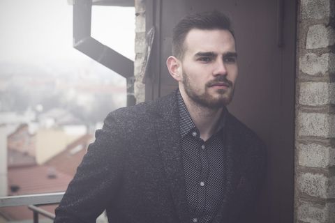 捷克，布拉格，人，屋顶，城市，城镇，肖像，模型