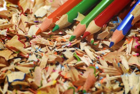 多色，铅笔，静物，彩色铅笔，大组物体，没有人，书写工具，艺术和工艺