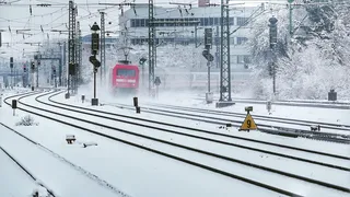 公司，慕尼黑，火车，巴伐利亚州，车辆，铁路，冬天，雪