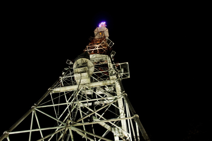 利沃夫，维索基城堡，尼希，夜晚，塔楼，建筑结构，低角度视图，建筑