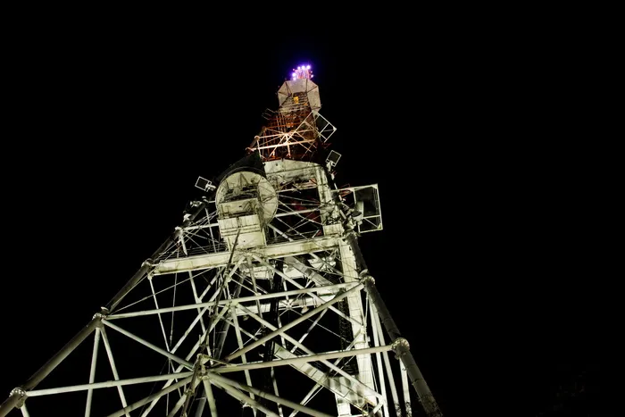 利沃夫，维索基城堡，尼希，夜晚，塔楼，建筑结构，低角度视图，建筑