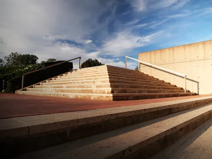 美国圣地亚哥索尔克生物研究所rise salkinstitute stairs trees lajolla