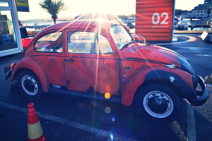 汽车，披头士，阳光，旧，复古，机动车，运输方式，运输